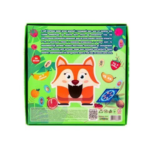 Настільна гра "Погодуй мене - лисичка" 30347 інструкція 20 фішок, рулетка