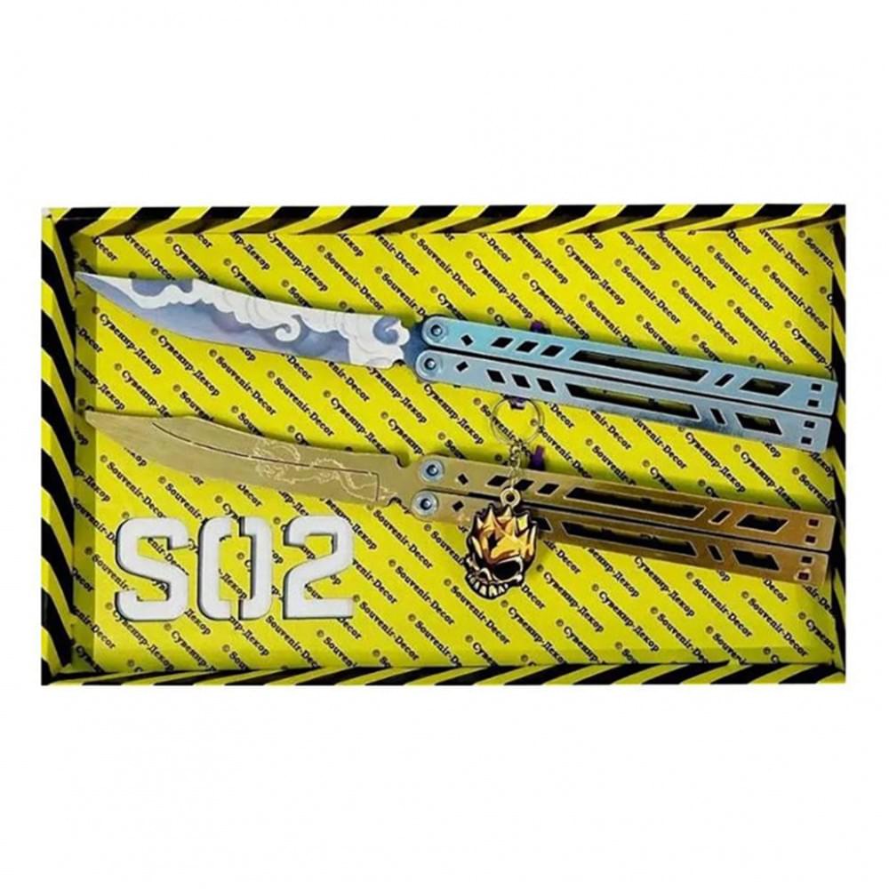 Набір ножів сувенірних дерев'яних SO-2 "МЕТЕЛЬ LEGASY & МЕТЕЛЬ KUMO" SO2-3-B