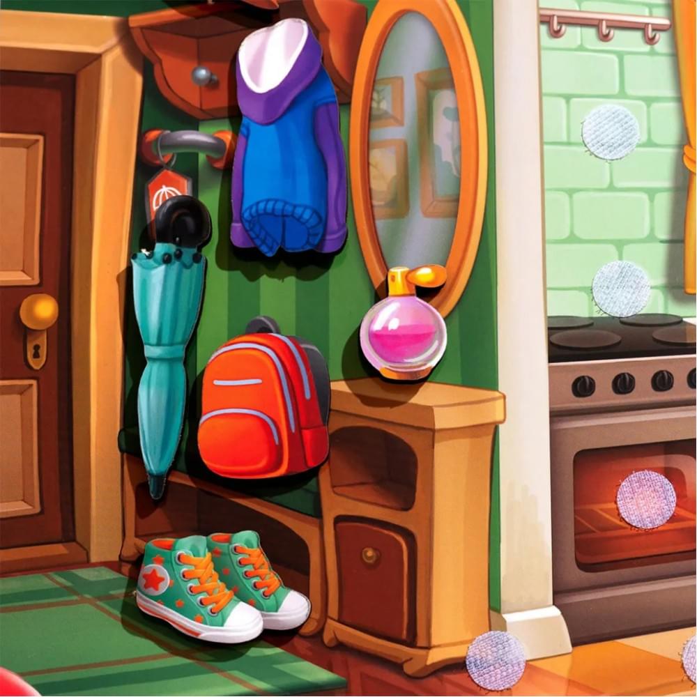 Дерев'яний пазл-вкладиш "Наведи лад в кімнаті та нагодуй Ваню" (ПСД271) PSD271