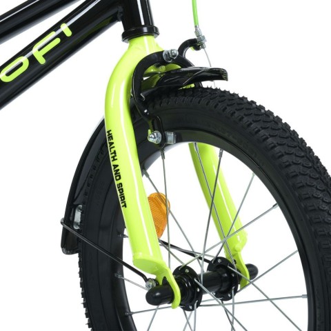 Велосипед дитячий MB 16015-1 колеса 16 дюймів, чорно-зелений