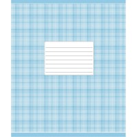 Зошит учнівський "Блакитна шотландка" 012-2578C, в косу лінію, 12 аркушів