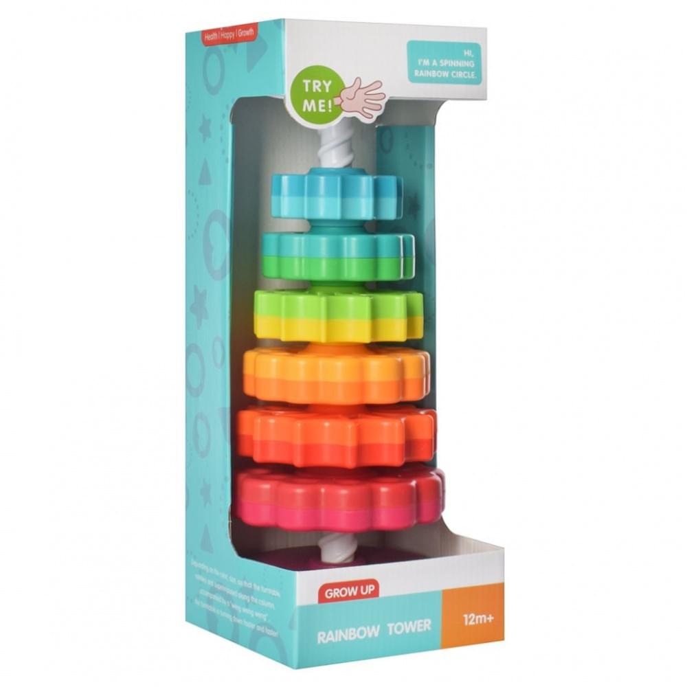 Дитяча розвиваюча іграшка "Пірамідка" 17403 кільця на спіралі 6 штук