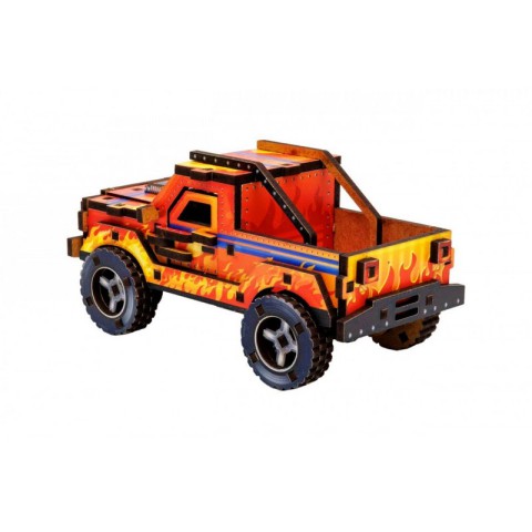 Дерев'яний 3D конструктор "Turbo off-road" Puz-00972, 87 деталей