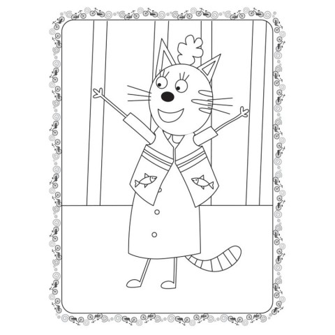 Розмальовка для дітей Три коти "Велосипед" 1163009 кольоровий штрих