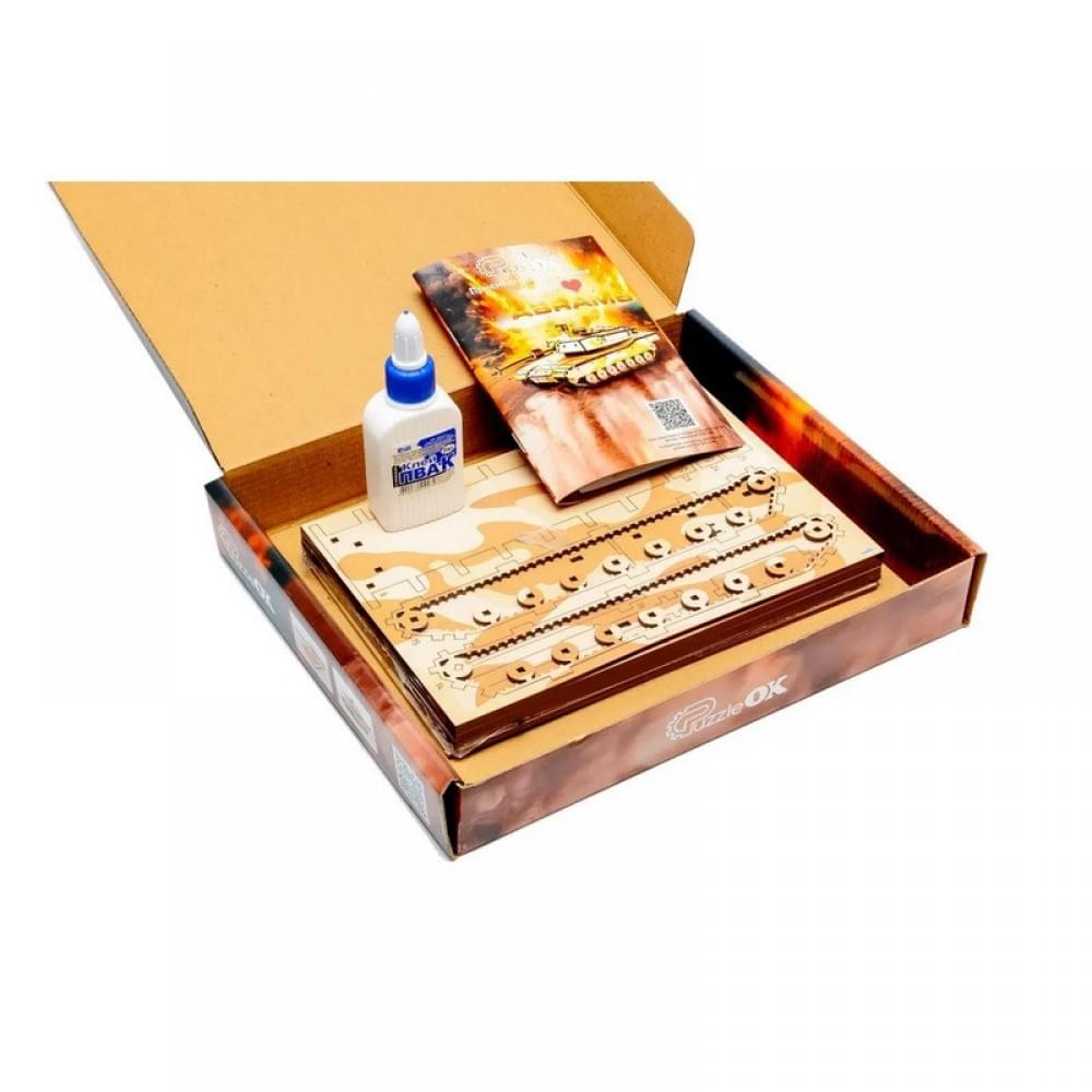 Дерев'яний 3D конструктор "Абрамс" Puz-00939, 187 деталей