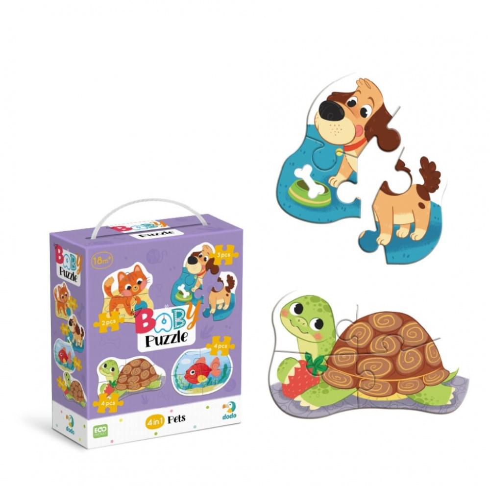 Дитячий пазл 4 в 1 "Baby puzzle. Домашні тварини" DoDo Toys 300688 набір 4 в 1