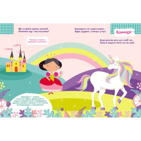 Дитячі наклейки з книгою "Принцеси" 879008 укр. мовою