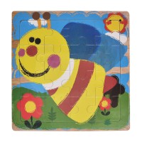 Дерев'яний пазл-вкладиш Бджілка 73260-14, 16 деталей