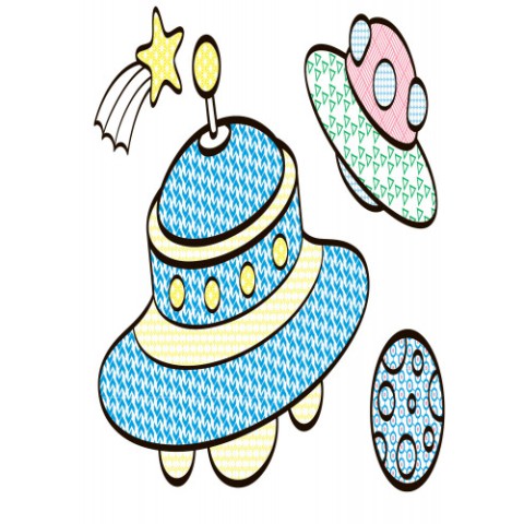 Дитяча водна розмальовка: Літаки, космос 734014, 8 сторінок