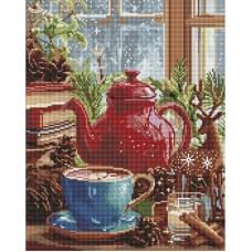 Алмазна мозаїка "Зимова атмосфера вдома" AMO20016, 40х50 см