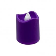Декоративна свічка LED з полум'ям 12-67C(Violet) 4 см, фіолетовий