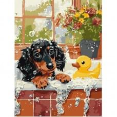 Картина за номерами "Купання з качечкою" ©art_selena_ua KHO6811, 30х40 см