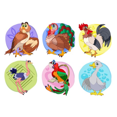 Розвиваючі кубики "Птахи" мал. ТехноК 1875TXK