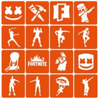 Набір трафаретів для біо-тату "Fortnite" Fortnite_simple-16