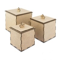 Заготовка для декорування "Скриньки для біжутерії" FDPO-038, 3 штуки