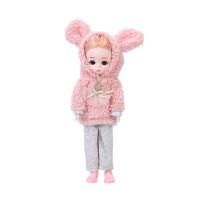 Дитяча іграшкова лялька F0322(Pink-1) шарнірна, розмір 29 см