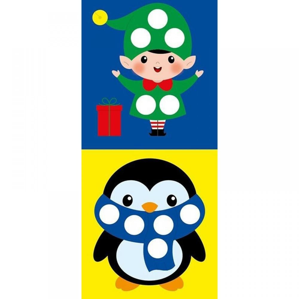 Мозаїка з наліпок для малюків "Сніговик" 166069, 8 сторінок