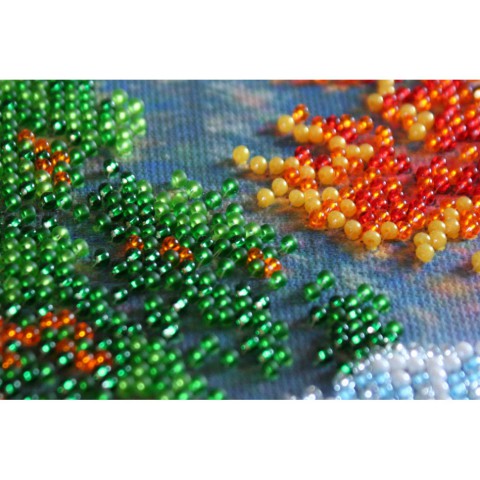 Набір для вишивання бісером "Біля водоспаду" AM-163 15х15 см