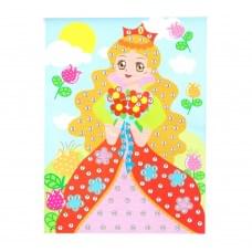 Дитяча мозаїка за номерами "Принцеси" 13-126-11 різнокольорові камінчики