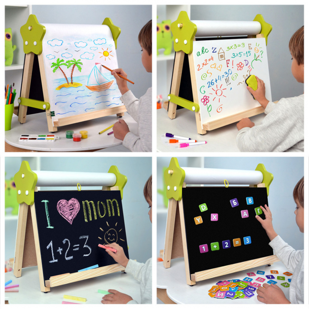 Мольберт дитячий настільний Двосторонній "5 в 1" Lumik LMA5N