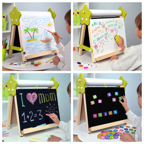 Мольберт дитячий настільний Двосторонній "5 в 1" Lumik LMA5N