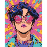 Картина за номерами "Рожеві окуляри" 10162-AC 40х50 см
