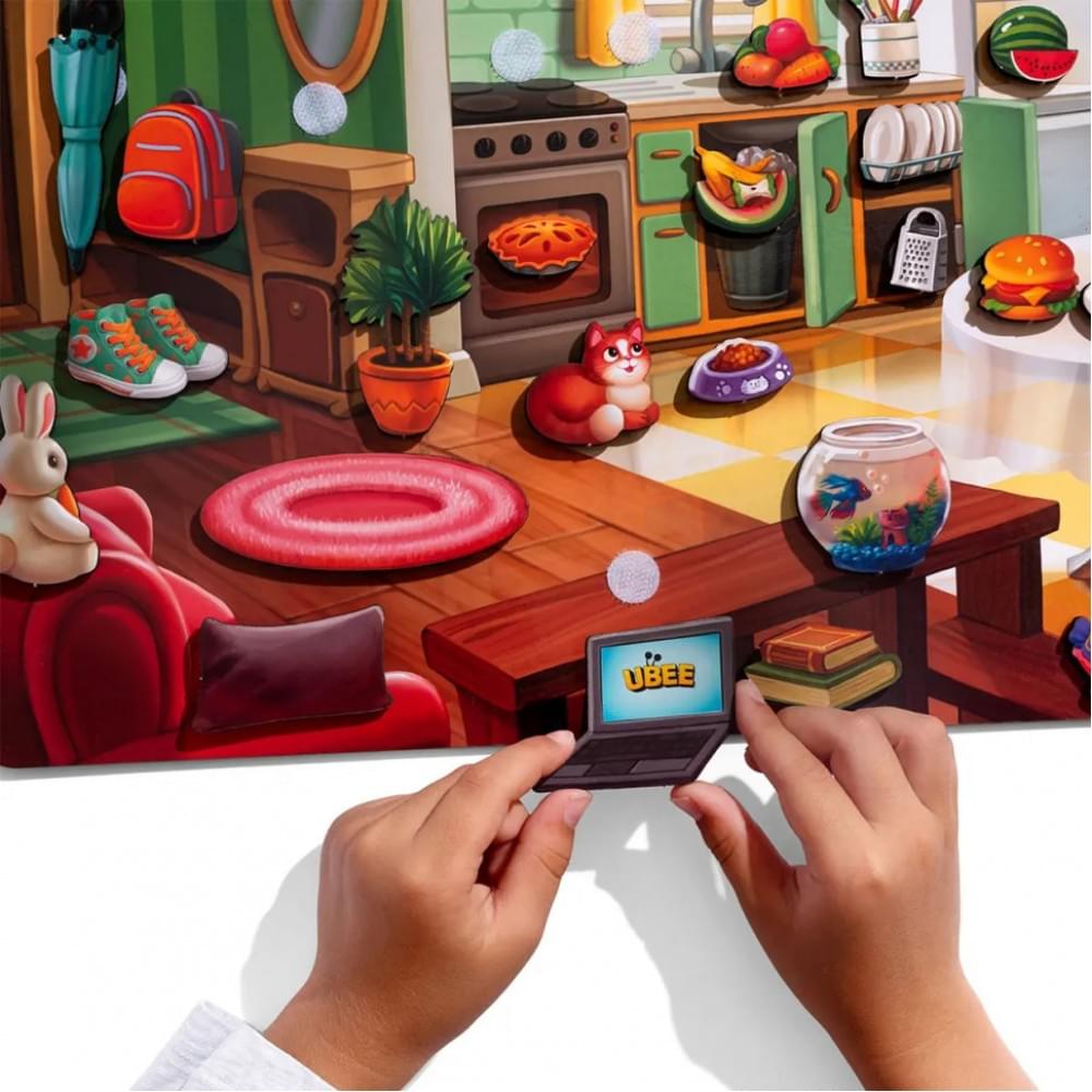 Дерев'яний пазл-вкладиш "Наведи лад в кімнаті та нагодуй Ваню" (ПСД271) PSD271