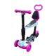 Дитячий самокат 4-х колісний 5 в 1 SC20482(Pink-1) колеса зі світлом