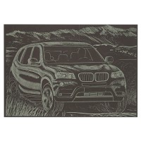 Гравюра А5 "Джип" ГрА5з-11 економ варіант у пакеті 21 х 14,8 см