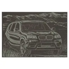 Гравюра А5 "Джип" ГрА5з-11 эконом вариант в пакете 21 х 14,8 см