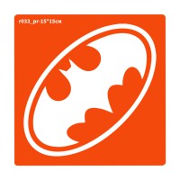 Трафарет для біо-тату Бетмен r033_pr-15*15см, розмір 15х15см