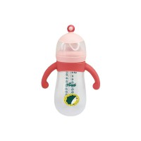 Пляшечка пластикова з силіконовими ручками MGZ-0200(Pink) 260 мл