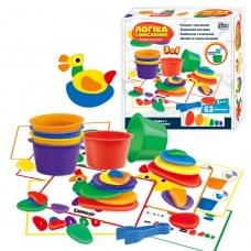 Дитяча навчальна гра "Логіка і мислення" 69481, 63 елементи, картки із завданням