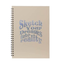 Скетчбук "Втілюй свої мрії" 13103-KR з кремовими листами, А5, на спіралі