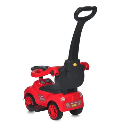 Дитяча каталка-толокар M 5763L-3 червоний, з батьківською ручкою