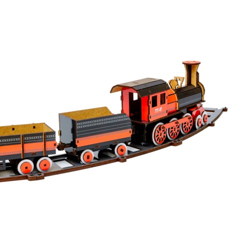 Дерев'яний 3D конструктор "Потяг" Puz-00924, 231 деталь