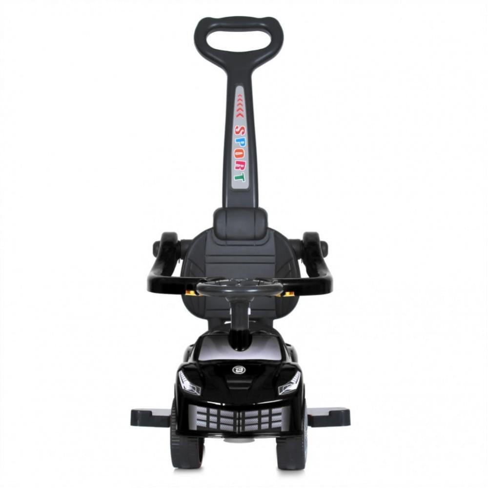 Дитяча каталка-толокар M 5728L-2 чорний, з батьківською ручкою