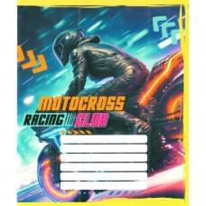 Зошит учнівський "Мотокрос" 012-500103K-1 в клітинку, 12 аркушів (959050)