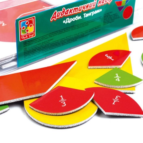 Демонстраційний магнітний набір "Дроби-Танграм" VT5555-03