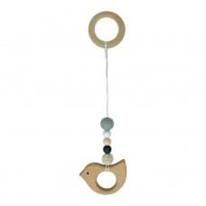 Дитячий дерев'яний гризунок "Пташка" MGZ-0410-1 з підвіскою