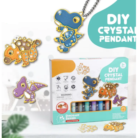 Набір для творчості "Dino" 9045E, брелоки, розмальовка, намистини, фарба
