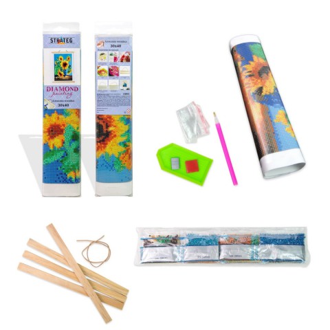 Алмазна мозаїка без підрамника "Гепард" JSDF79613 30х40 см