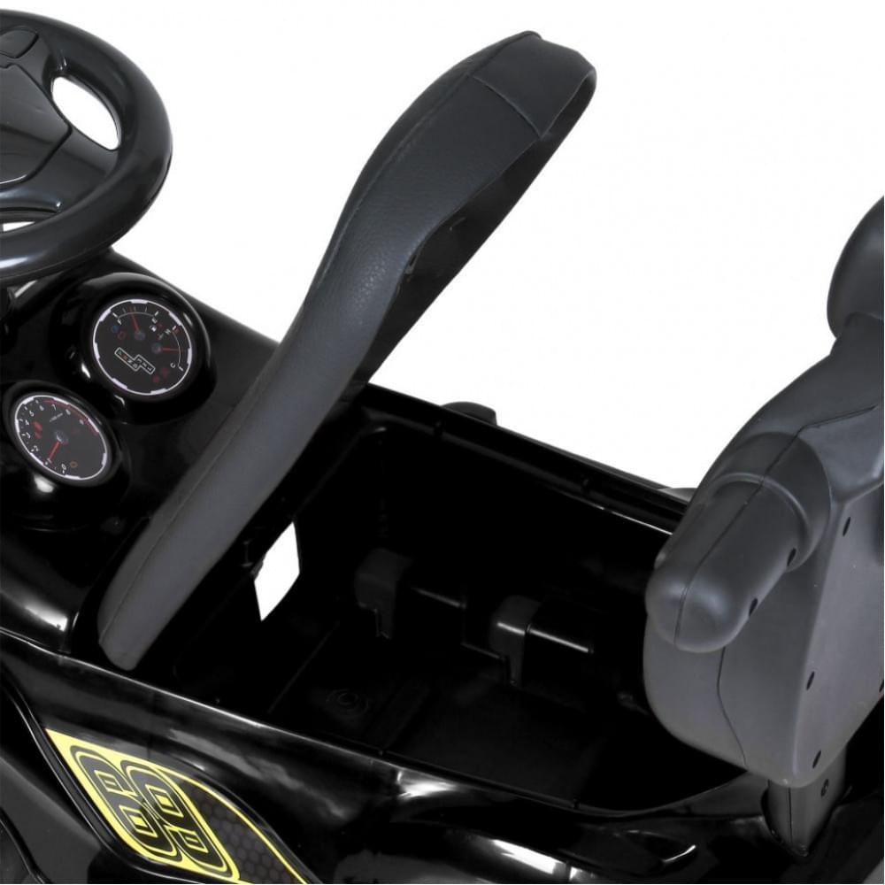 Дитяча каталка-толокар M 5728L-2 чорний, з батьківською ручкою