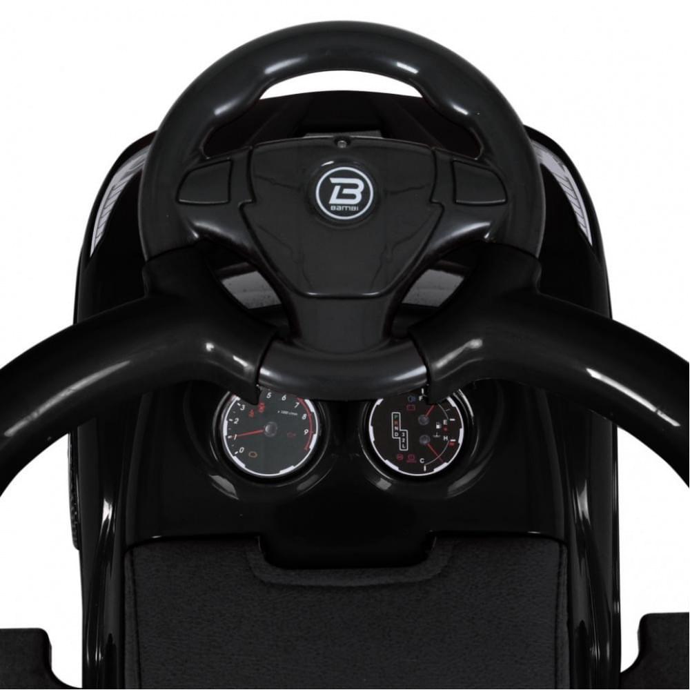 Дитяча каталка-толокар M 5728L-2 чорний, з батьківською ручкою