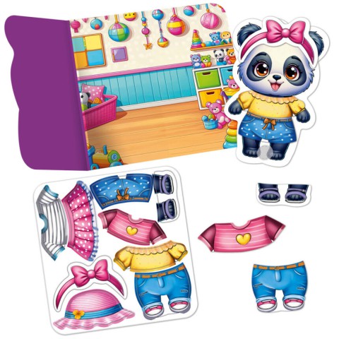 Гра розвиваюча з липучками "Пандочка" VT1320-05, 9 елементів одягу