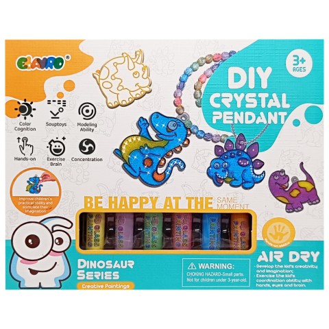 Набір для творчості "Dino" 9045E, брелоки, розмальовка, намистини, фарба