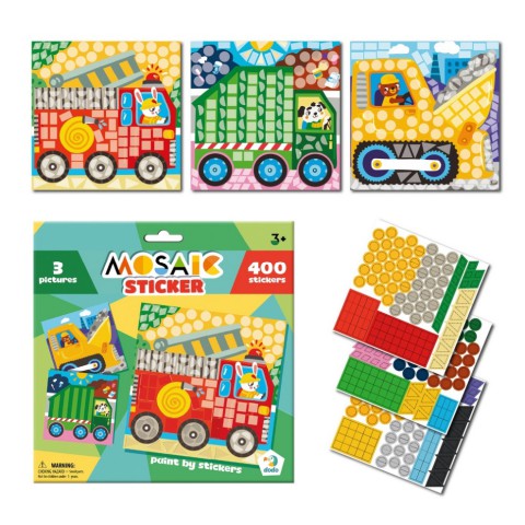 Дитячий набір для творчості мозаїка "Транспорт" 300899 зі стікерами
