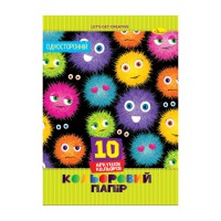 Набір кольорового одностороннього паперу АП-1218-1, 10 аркушів
