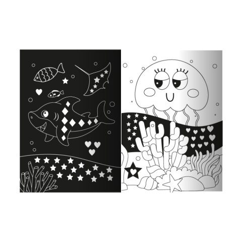 Дитяча книжечка з неоновими стікерами "Морське королівство" РМ-69-02