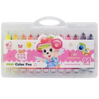 Дитячий набір фломастерів 209-24(Pink) зі штампиком 24 кольори